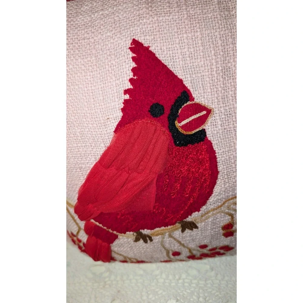 Cardinal Throw Accent Pillow Decor Red Bird‎ 17